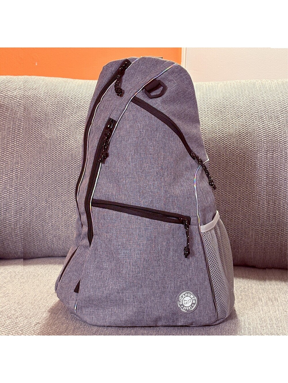 Gigapower Sport Gray Backpack with Multiple Zippered Compartments